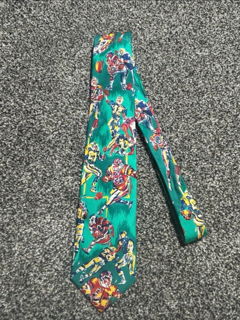 Lands' End football print men’s neck tie